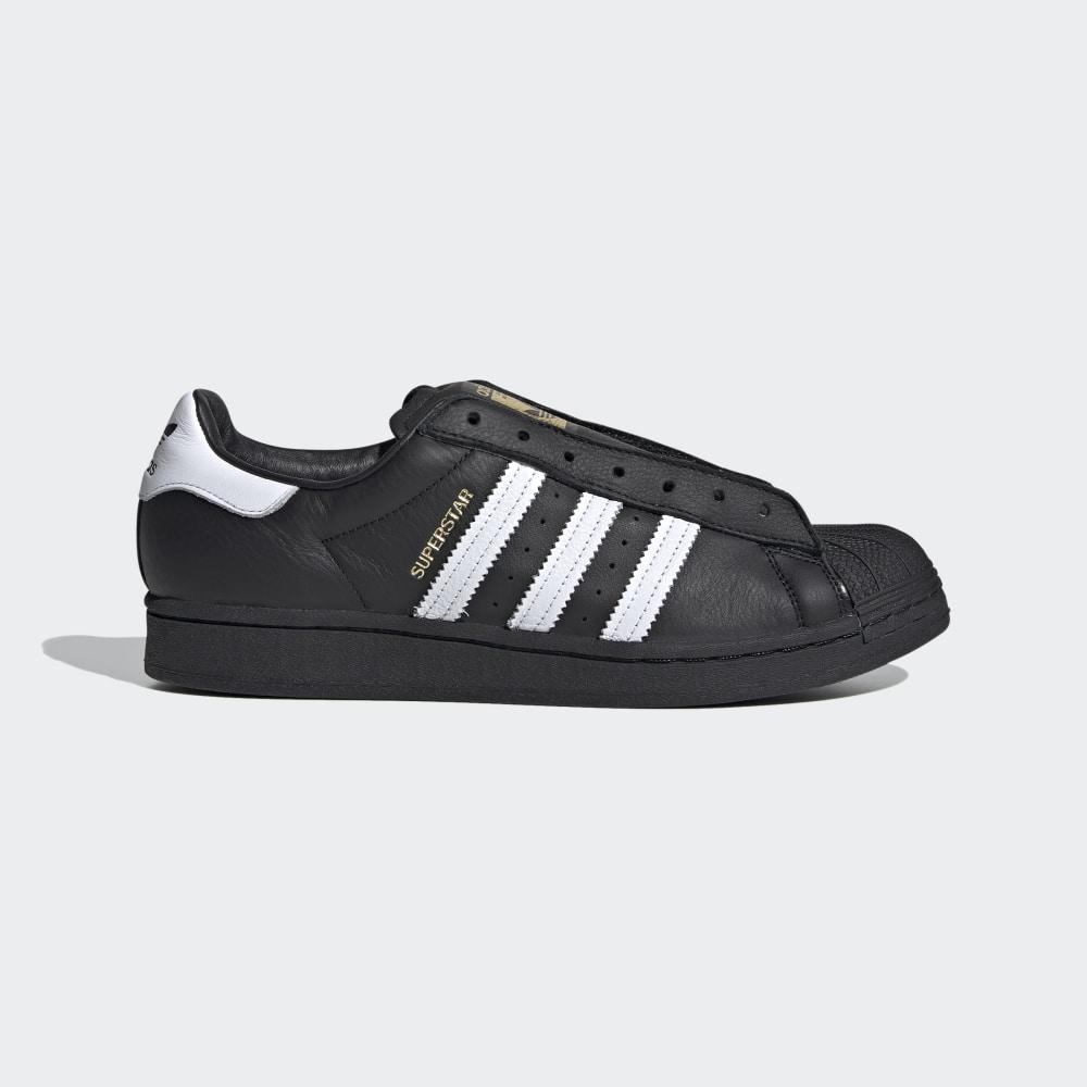 Adidas Men's Superstar Laceless Originals Shoes Black/White Ireland FV3018